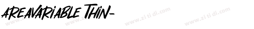 AreaVariable Thin字体转换